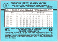 1990 Donruss Greg Maddux #158
