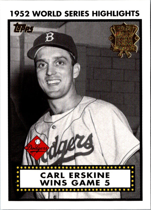 2002 Topps 1952 World Series Highlights Carl Erskine Wins Game 5 #52WS-5