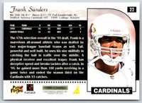 1996 Score Frank Sanders #22