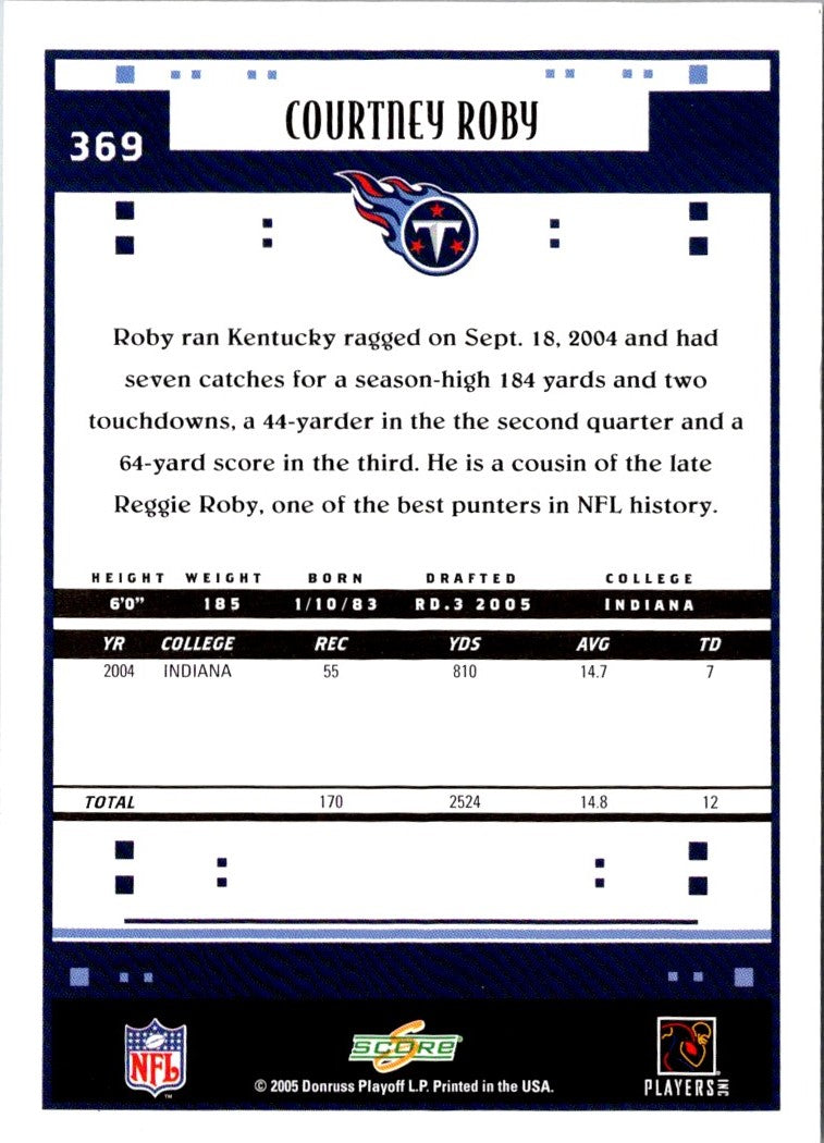2005 Score Courtney Roby
