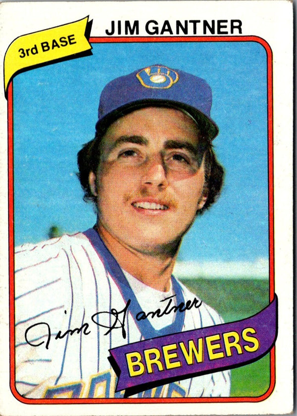 1980 Topps Jim Gantner #374