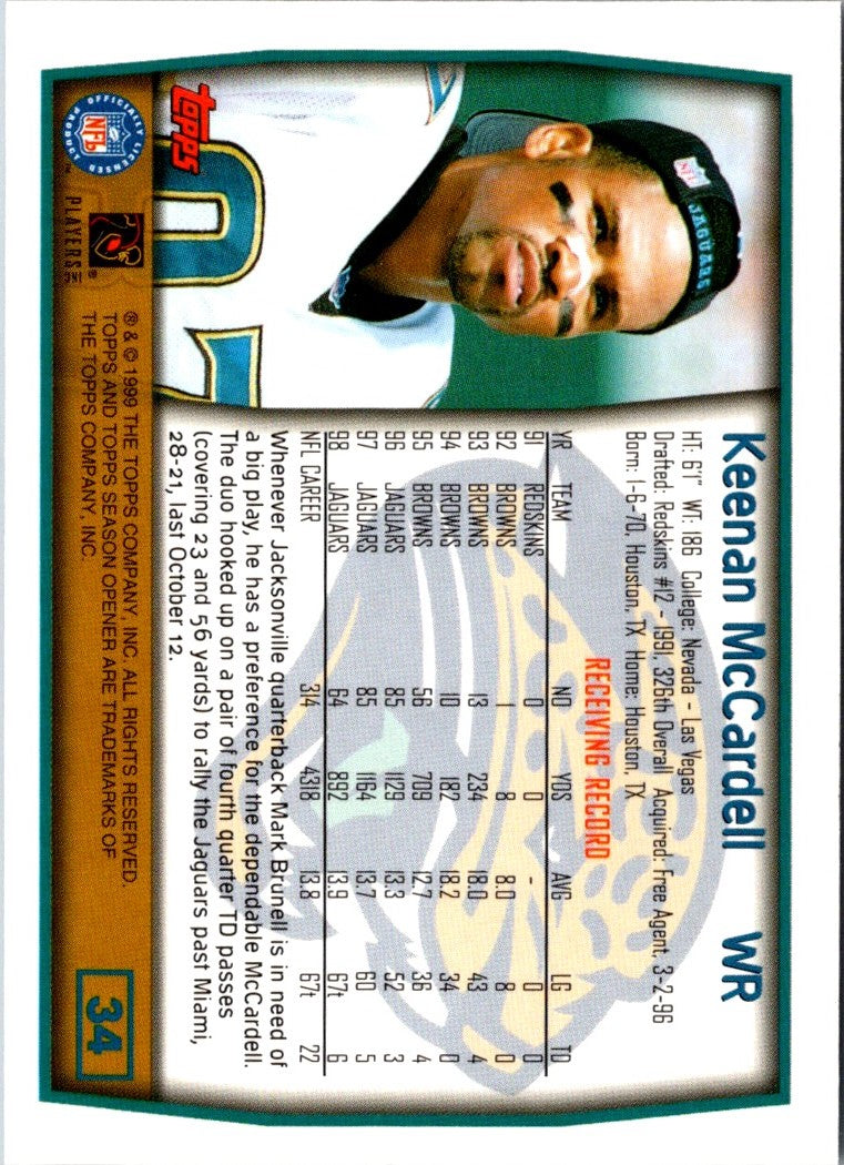 1999 Topps Season Opener Keenan McCardell