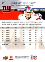 2008 Upper Deck First Edition Jeremy Shockey #97