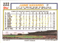1992 Topps Jaime Navarro #222