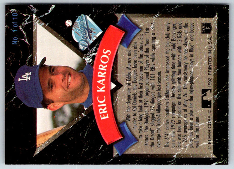 1992 Jimmy Dean Rookie Stars Eric Karros