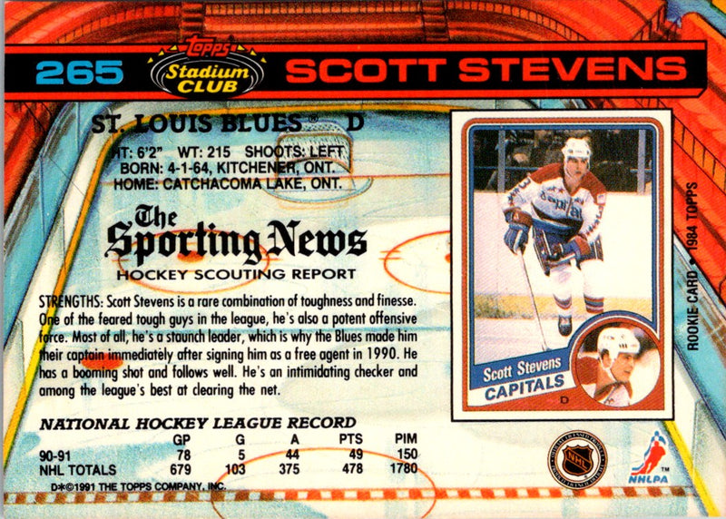 1991 Stadium Club Scott Stevens