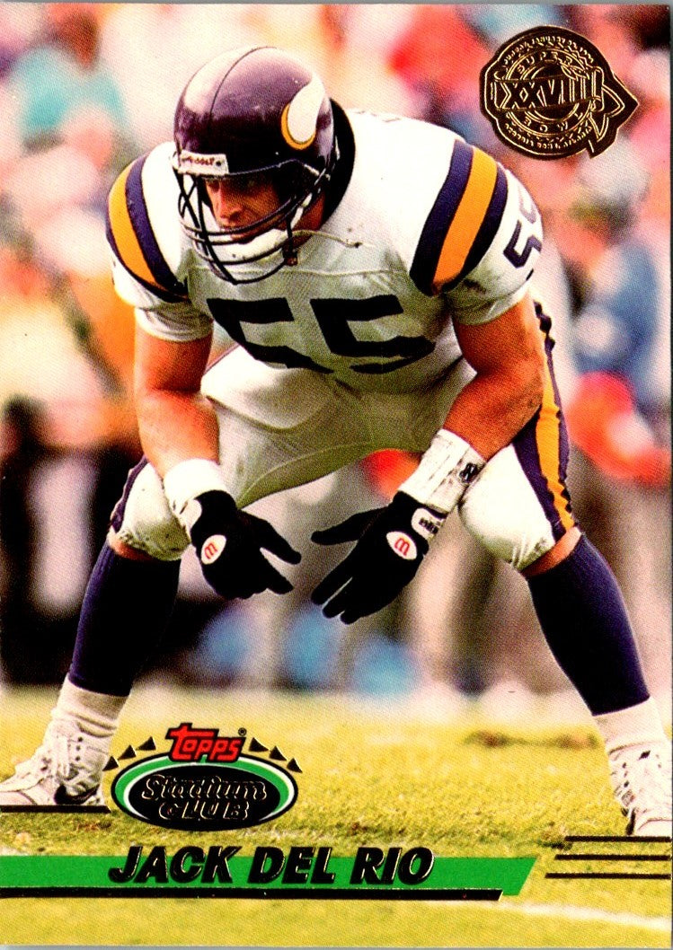 1993 Stadium Club Super Teams Bowl Jack Del Rio