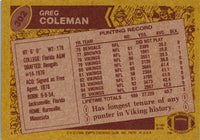 1986 Topps Greg Coleman #302 NM+