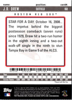 2009 Topps Ticket to Stardom Blue J.D. Drew #168 /99