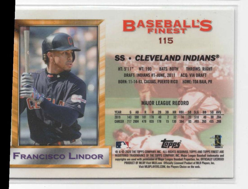 2020 Topps Finest Flashbacks Francisco Lindor