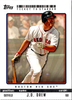 2009 Topps Ticket to Stardom Blue J.D. Drew #168 /99