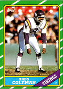 1986 Topps Greg Coleman