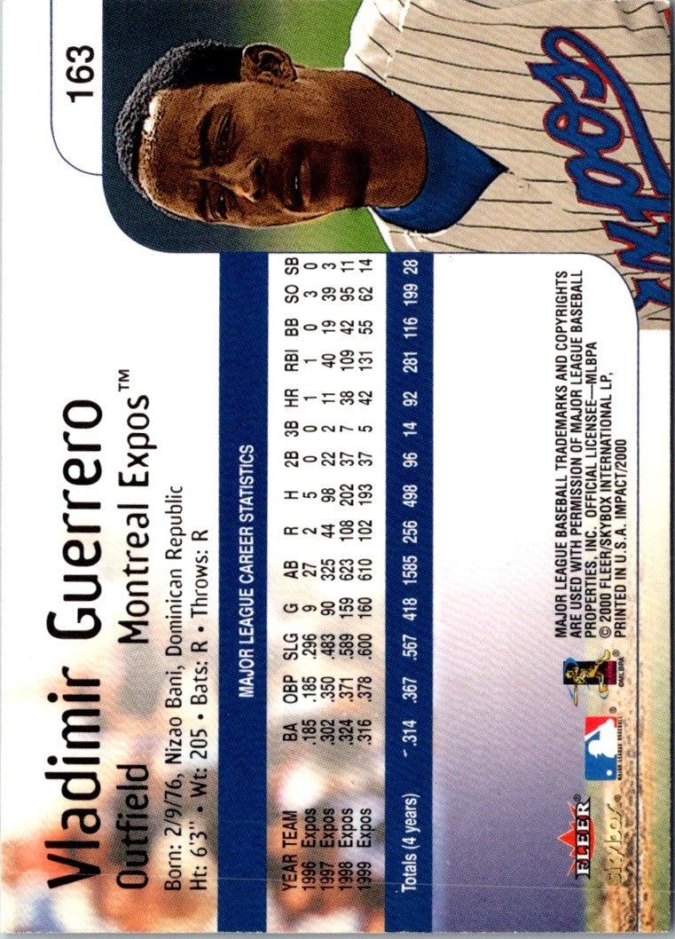 2000 Fleer Impact Vladimir Guerrero