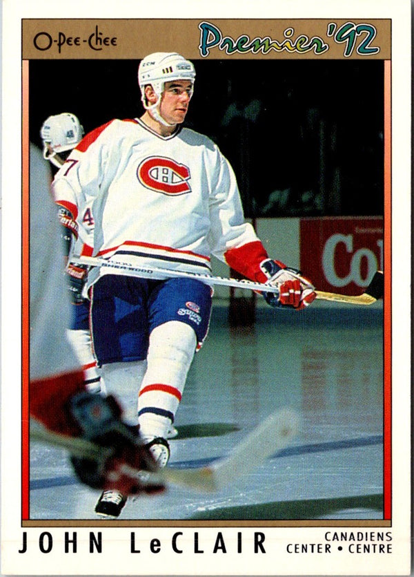 1991 O-Pee-Chee Premier John LeClair #105 Rookie