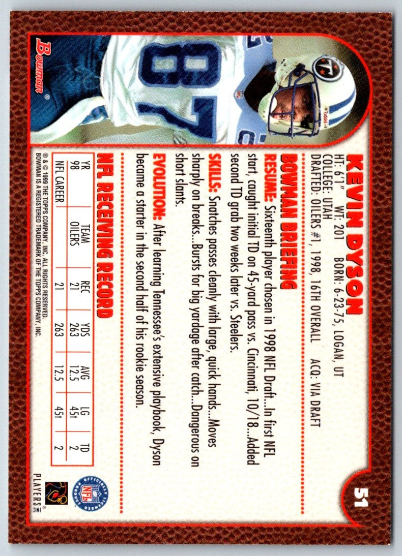 1999 Bowman Kevin Dyson