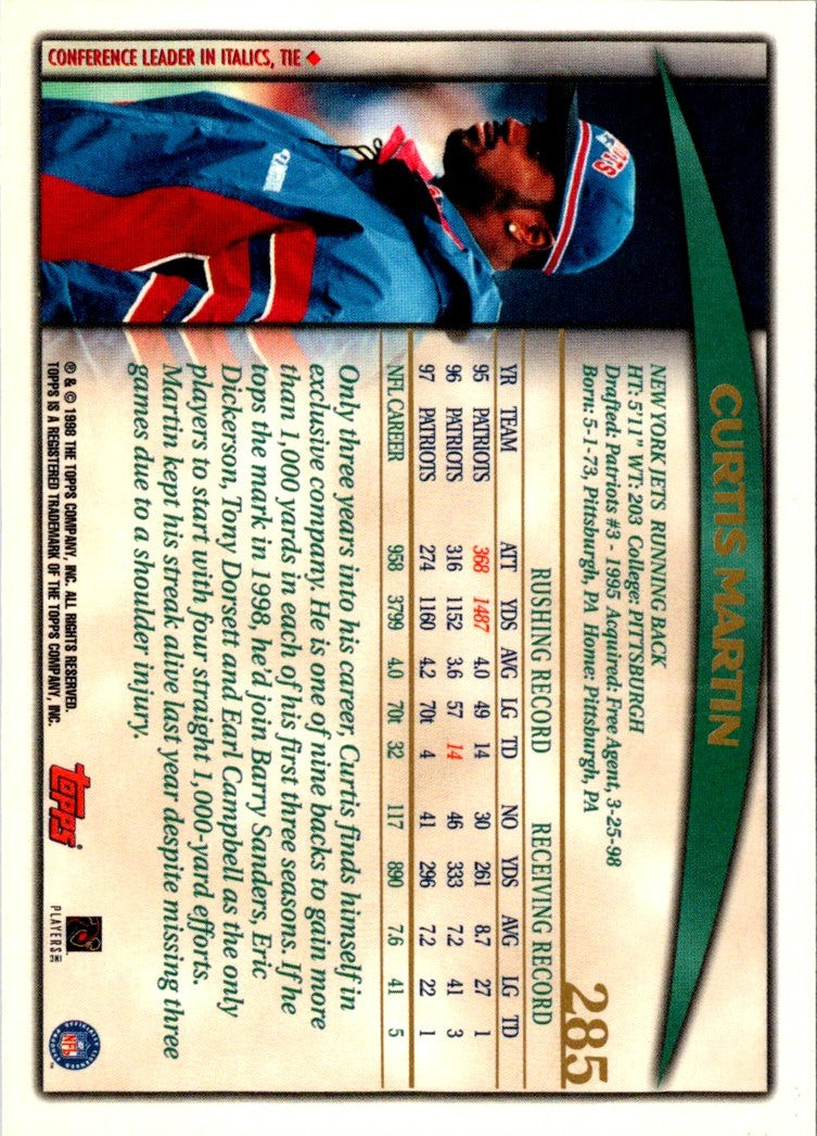 1998 Topps Curtis Martin
