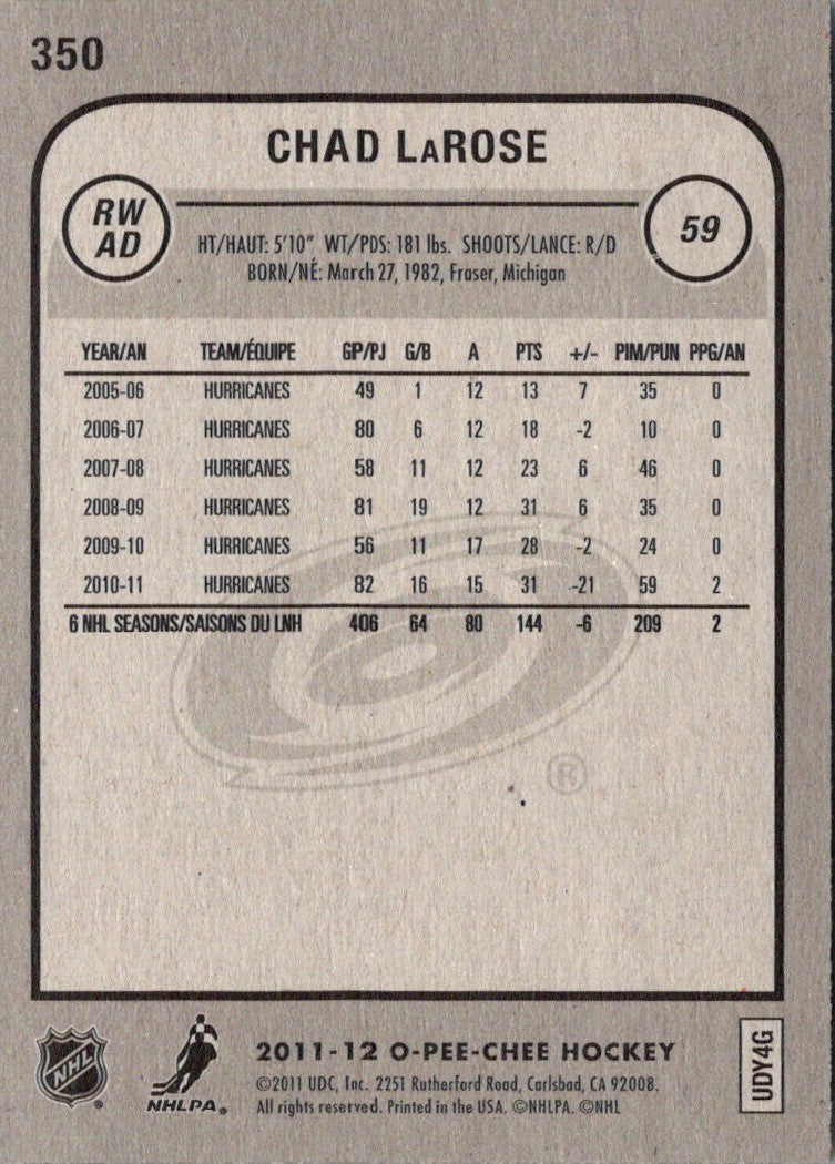 2011 O-Pee-Chee Chad LaRose