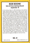 1987 Donruss Highlights Bob Boone