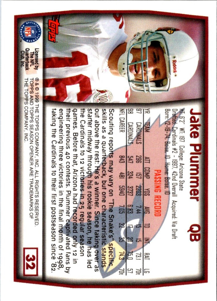 1999 Topps Season Opener Jake Plummer