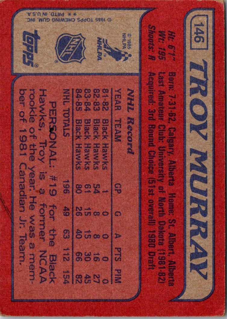 1985 Topps Troy Murray