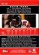 2007 Bowman Chrome David Irons