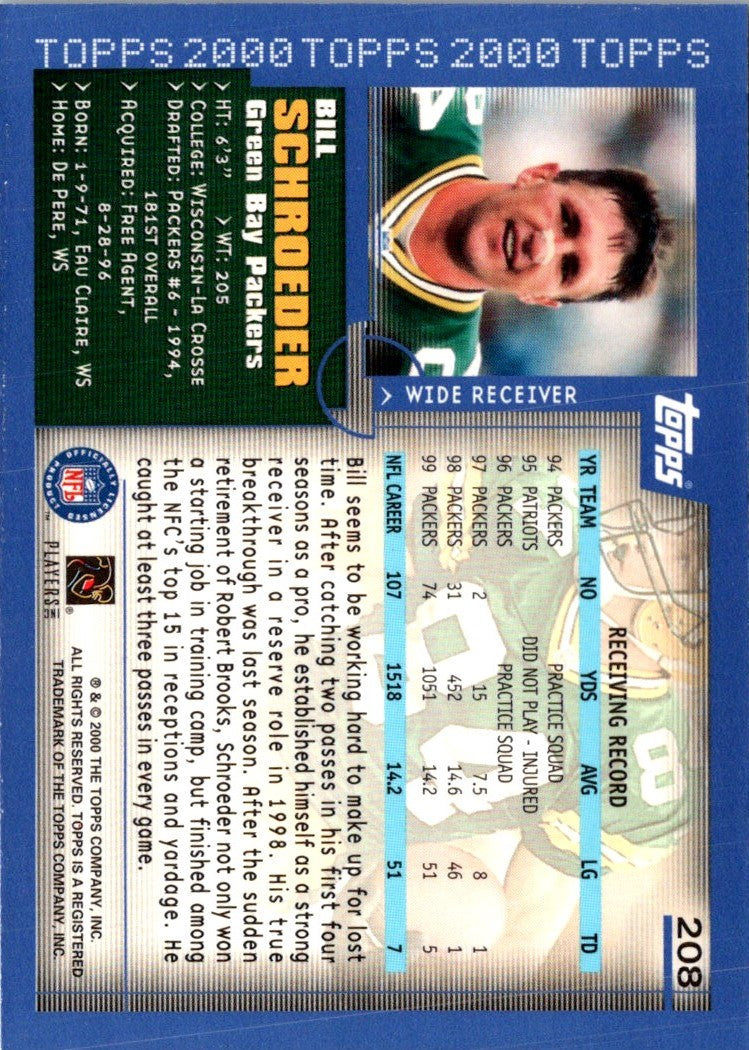 2000 Topps Bill Schroeder