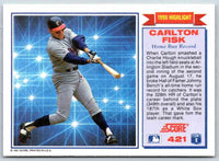 1991 Score Carlton Fisk #421