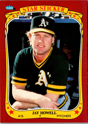 1986 Fleer Star Stickers Jay Howell #62