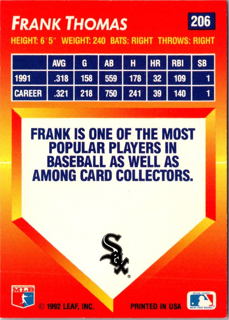 1992 Triple Play Frank Thomas