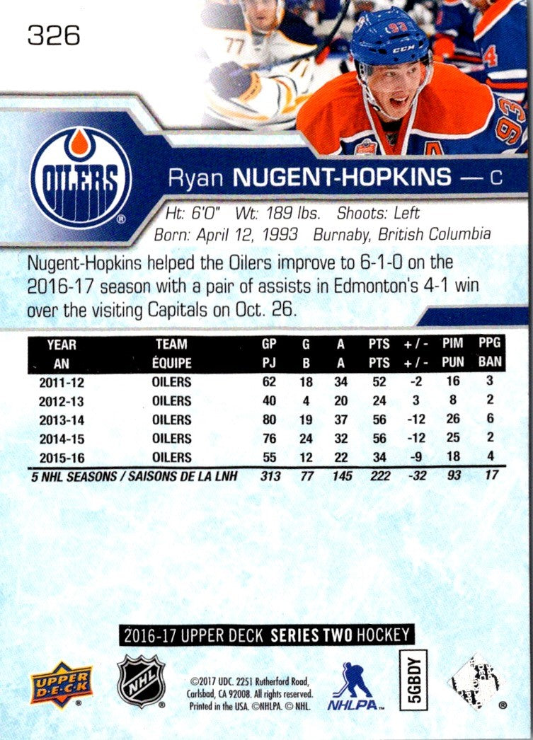 2017 Upper Deck Ryan Nugent-Hopkins