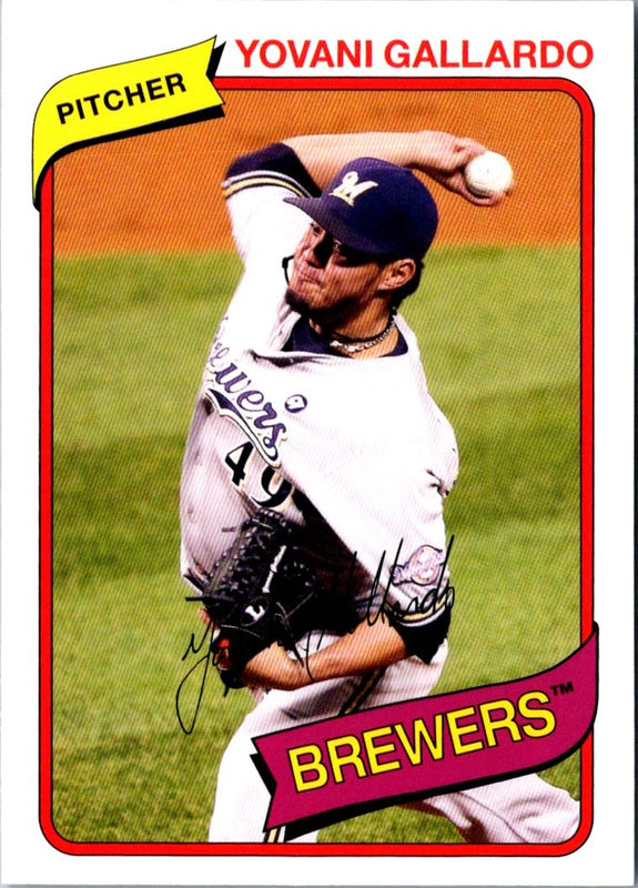 2012 Topps Archives Yovani Gallardo #104