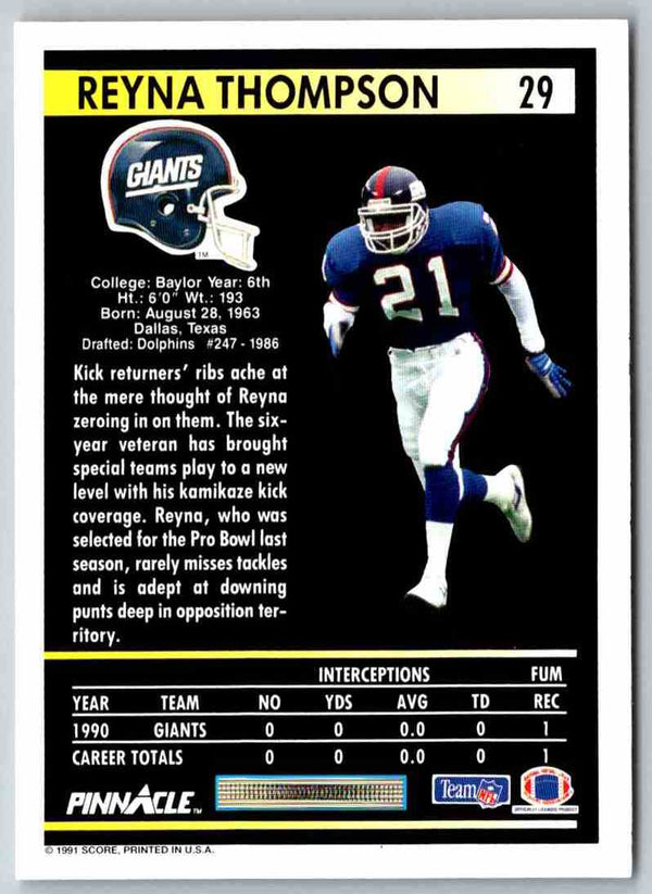 1991 Pinnacle Reyna Thompson #29