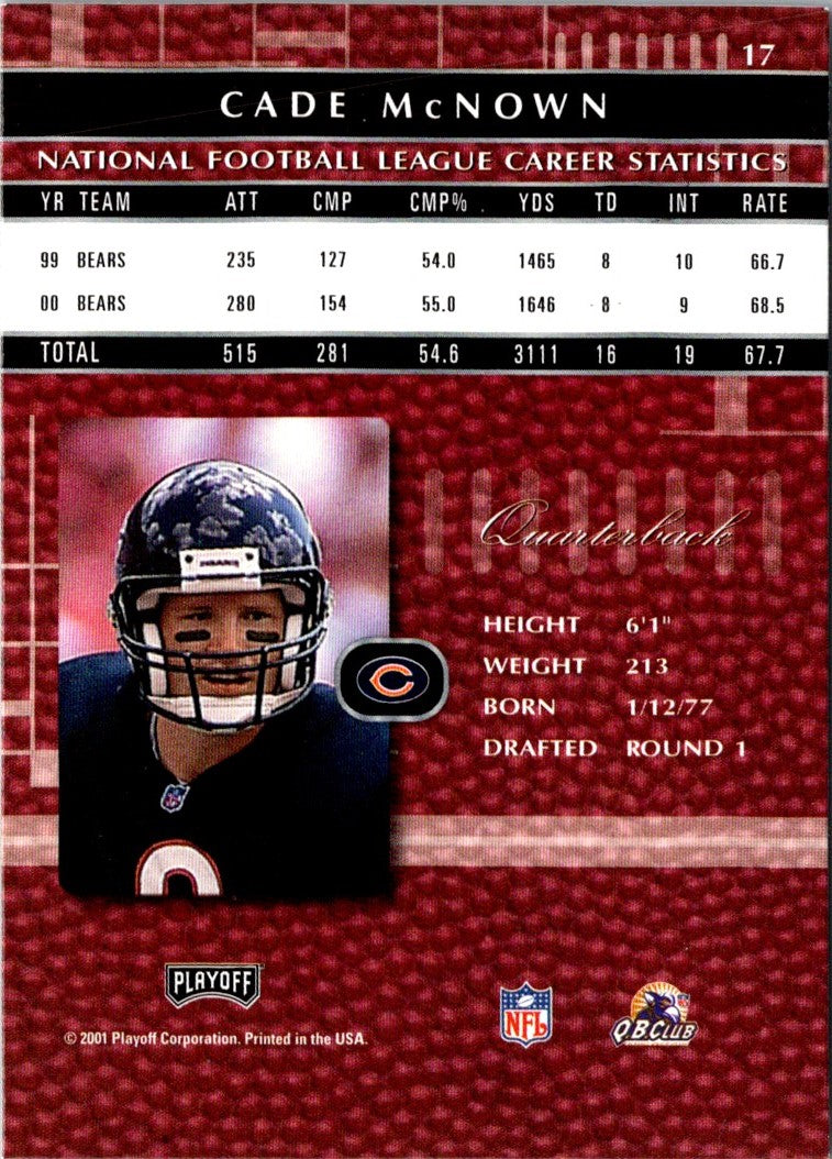 2001 Playoff Absolute Memorabilia Cade McNown