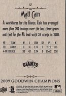 2009 Upper Deck Goodwin Champions Matt Cain