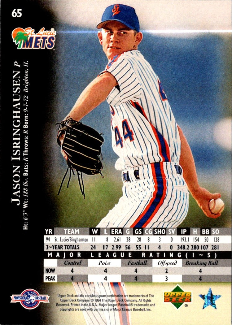 1995 Upper Deck Minors Jason Isringhausen