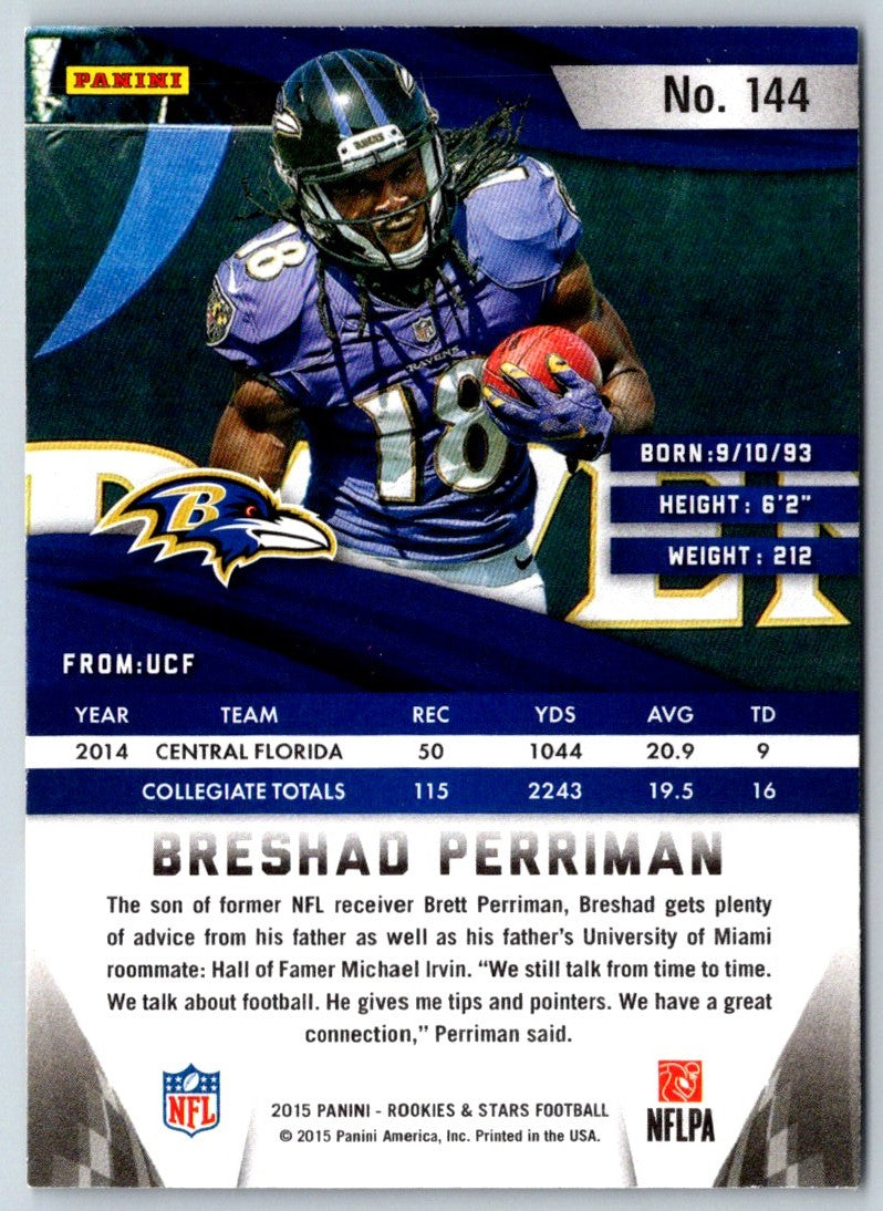 2015 Panini Rookies & Stars Breshad Perriman