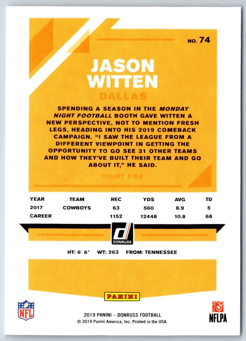 2019 Donruss Jason Witten