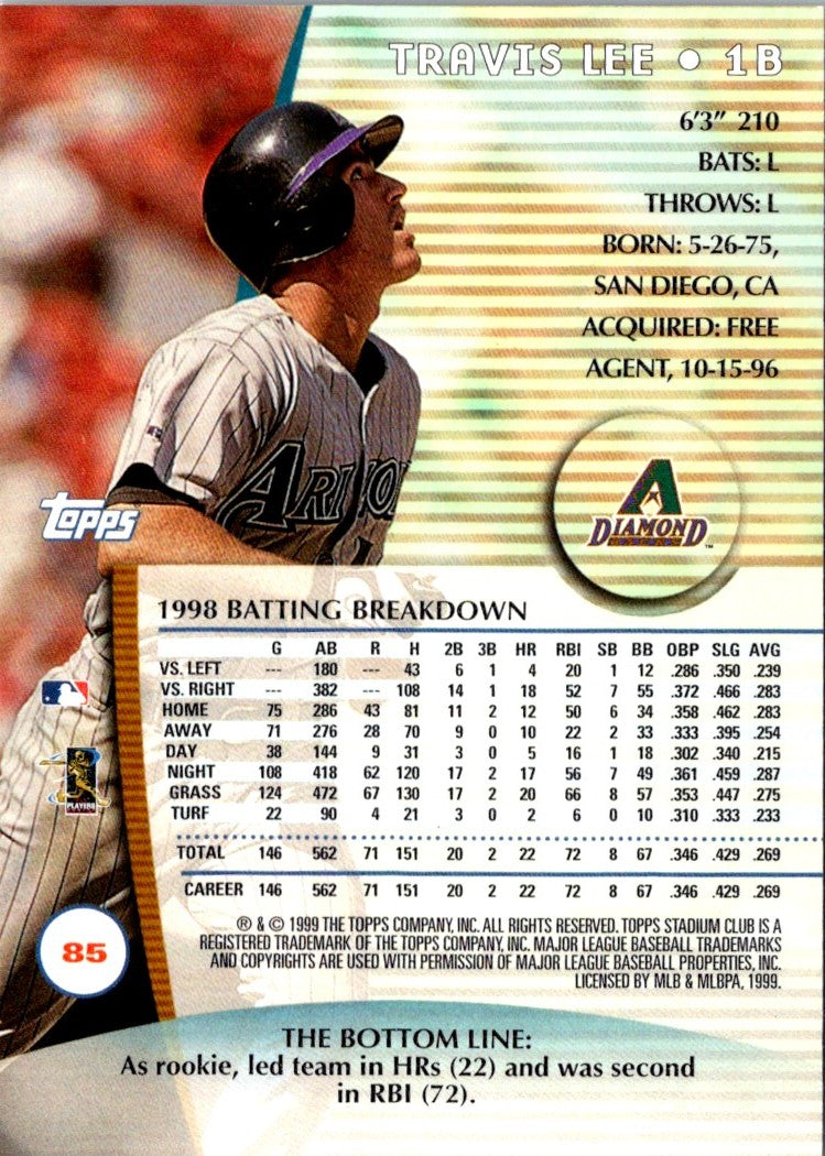1998 Stadium Club Travis Lee