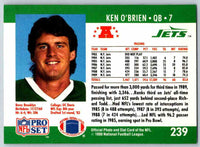 1990 Pro Set Ken O'Brien #239