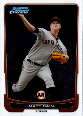 2012 Bowman Chrome Matt Cain #195