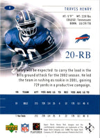 2002 Upper Deck Honor Roll Travis Henry #8
