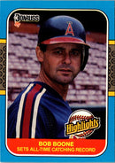 1987 Donruss Highlights Bob Boone