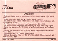 1989 Star Kevin Mitchell / Will Clark Will Clark #11