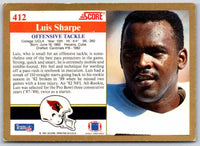 1991 Score Luis Sharpe #412