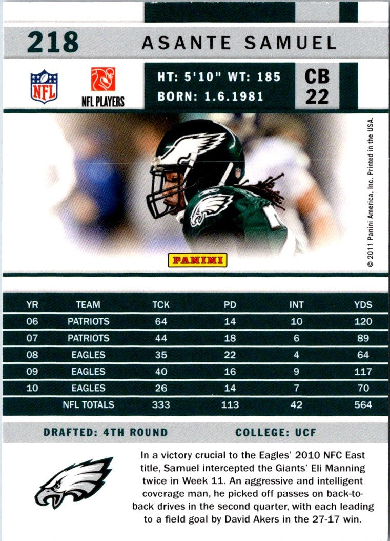 2011 Score Asante Samuel