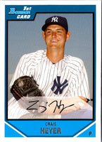 2007 Bowman Draft Picks & Prospects Chrome Craig Heyer #BDPP36