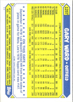 1987 Topps Traded Gary Ward #125T