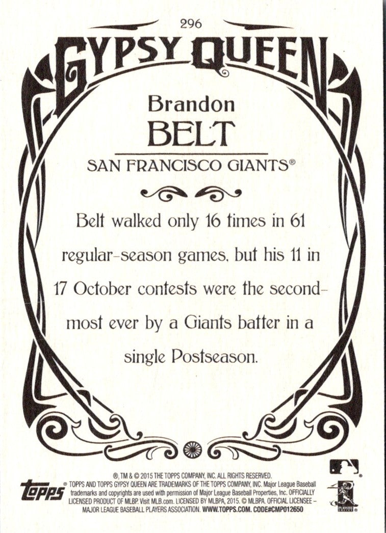 2015 Topps Gypsy Queen Brandon Belt