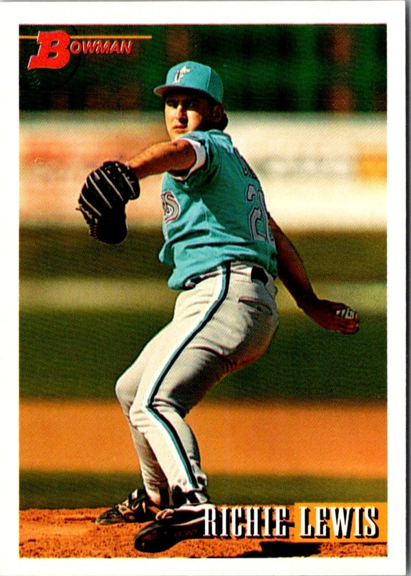 1993 Bowman Richie Lewis #502 Rookie