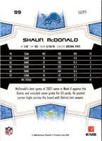 2008 Score Super Bowl XLIII Shaun McDonald #99